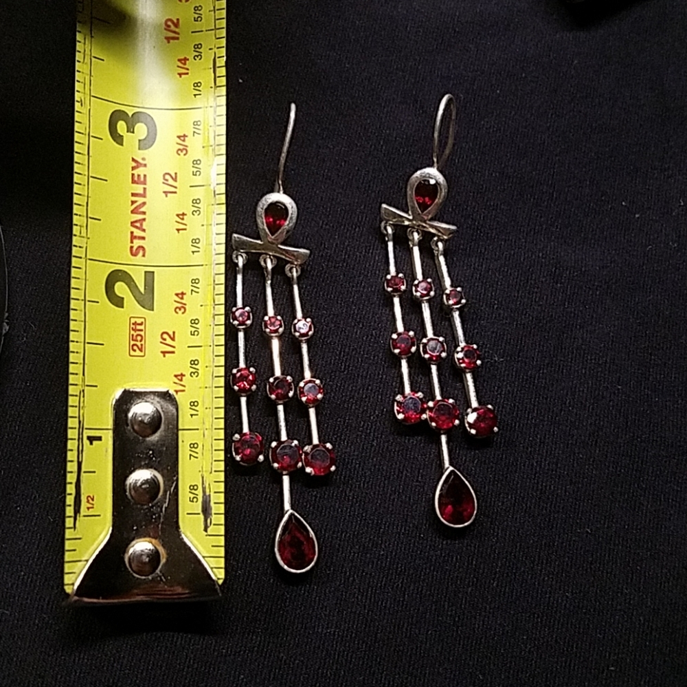 Ruby Dangling Earrings - image 7